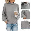 Damessweaters Vrouwelijke coltrui Warme dames Stijlvolle gezellige geribbelde trui voor herfst/winter