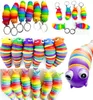 Party Favor Stress Reliever Toys Toys Children Adult Slug Puzzle Peristalsis Funny Caterpillar Anti Stress Squishy Keychain9078555