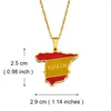 Pendant Necklaces HNSP Map Of Spain Stainless Steel Chain Necklace For Men Women Jewelry Accessories