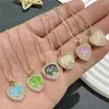 Chains 5Pcs Classic Elephant Colorful Shell Charms Jewelry Necklace Trendy Personalized Necklaces For Women Men