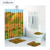 Bath Mats Yellow Flowers Sea Casa De Banho Banyo Bathroom Carpet Toilet Set Tapis Salle Bain Alfombra Bano