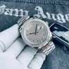 MENS Titta på män Diamond Watch Automatic Watch Roman Movement Calender armbandsur 41 mm storlek rostfritt stål rem caijiamin