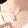 Chains Opal Necklace Women Long Chain Jewelry Accessories Rhinestone Female Party Decorations