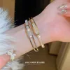 Bracelet arrivée bijoux de mode Zircon creux luxe manchette Bracelets pour femme fête de vacances quotidien élégant Bracelet cadeaux