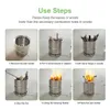 Stoves Portable Outdoor Camping Stove Wood Burning Mini Lightweight Stainless Steel Picnic BBQ Cooker Travel Adventure Tools 231120