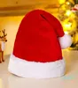 Christmas Decorations Red Christmas Hat Soft Plush Striped snowflak Hats Santa Claus Cosplay