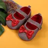 Chaussures de princesse pour bébés de 0 à 18 mois, chaussures de princesse respirantes avec décoration avec nœud, semelle souple antidérapante