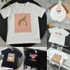 Heren T-shirts T-shirts Italië Merken t Pluche Beer Letter Mode Duurzaam Kwaliteit Coach Designer Zwart Wit Dameskleding Puur katoen