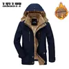 Men's Jackets 7XL Men Winter Warm Parkas Mens Fleece Detachable Hat Jacket Parkas Men Casual Cotton Outdoor Fur Trench Padded Jackets Coats 231120