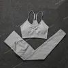 Set di palestra senza soluzione di continuità set di yoga fitness set di sport con leggings ad alta vita+push up reggiseno 2 set peice set di yogawomen set da yoga set di fitness senza soluzione di continuità