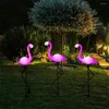 Водонепроницаемая солнечная фламинго лампа коляска на открытом воздухе светодиодные ландшафтные ландшафтные ландшафтные ландшафтные ландшафтные светильники для садовых украшений дворика