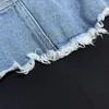 Skirts Fyion Runway Fashion Women Long Skirt 2023 Summer Denim Patchwork Slim Ladies Casual Sexy Black