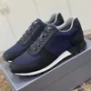 Fashion Men Collision Dress Shoes Running Sneakers Italy Perfect Low Top Soft Bottoms Fabric & Calfskin Designer Breathable Run Walk Casual Athletic Shoes Box EU 38-45