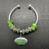 Charm Bracelets Fashion The Links Incorporated Society Jewelry Green Europe Big Hole Beads Open Bangle Bracelet