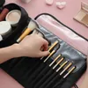 Storage Boxes Makeup Bag Women's Cosmetic Brush Travel Organizer Brushes Fold Tools Rolling Bags Waterproof Nylon Case