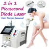 Pico Laser Tattoo Removal Machine 808 Diode Laser Hårborttagningsmedel Picosecond Q Switch Nd Yag Ta bort åldersfläck Födelsemärke Ögonlinjepigment