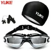 Goggles Yuke Professional Swimming Goggles Anti-Fog UV verstelbare mannen vrouwen waterdichte siliconen zwemglazen brillen brillen 230419