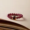 Cluster Rings Woman Garnet 925 Silverring Crystal Temperament Vintage Elegant Small Accessoarer