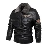 Heren Lederen Faux Fleece PU Jas Patchwork Biker Jassen Casual Rits Jas Mannelijke Motorfiets Slim Fit Bont Gevoerd Uitloper 231120