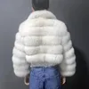 Heren bont imitatie rf21108 korte stijl bijgesneden echte jas jas met lange mouwen 231120