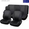 Bilstol täcker Auto Plus rutig Polyester Patchwork Mesh Fabric Universal Unisex Car Seat Covers Set Tillbehör Interiör med Svamp Q231120