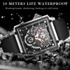 Armbandsur Lige Men Watches Top Square Watch Chronograph Sport Wrist for Mode Date Waterproof Clock Reloj Hombre