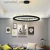 Lampki sufitowe Nowoczesne K9 Clear Crystal Ring Lampa wisząca okrągła LED żyrandol wisiorek sufitowy Light do salonu sypialnia wystrój domu Q231120