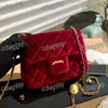 Cute Crossbody Women Mini Shoulder Bag Velvety Quilted Trend Coin Purse Luxury Handbag Classic Flap Designer Wallet Shopping Trip Matelasse Chain Fanny Pack 17CM