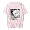 Męskie koszulki Radiohead T Shirt Rock Band Vintage Hip Hop I Will Will the Next Life Unisex Music Fani Drukuj mężczyźni Kobiet TEES KRÓTKO SŁUKACH 230419