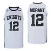 High School Crestwood Jerseys Ja Morant 12 Basketball Moive Knights Alternate czarny haft haftowy Hiphop Black Crestwood White Kolor i szycie dla fanów sportowych oddychające