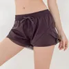 Short de sport en deux pièces pour femmes, faux short de sport avec maille ample anti-éblouissement, pantalon de fitness et de yoga à séchage rapide