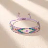 Charm Bracelets ZHONGVI Miyuki Seed Beaded Bracelet Adjustable Rope Chain Simple For Women Girls Fashion Jewelry Handmade Gift