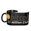 Mugs Promo Original - 21 Millions Club Gobelets Graphiques Amusants Impression Humour Etui Cryptomonnaie Multifonctions