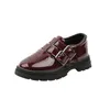 Flat Shoes Children Leather For Boys Girls Kids Brogue Flats British Style Patent Oxfords Bright Skin Fashion Formal