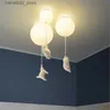 Taklampor tecknad isbjörn ledde tak ljuskrona ljus kreativ belysning hängslampa för familjens tema hotell barn sovrum lampor q231120