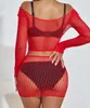 Buitifo Lencería para mujer Fishnet Babydoll Chemise Sexy Nightwear Teddy Dress