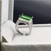 Cluster Ringe Natürlicher Hetian Jade Mann Ring 925 Sterling Silber Großhandel Feiner Schmuck 9 13mm Edelstein