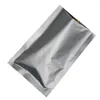 Bolsas de almacenamiento 20 30 cm 200 unids / lote Evento Papel de aluminio puro Embalaje Bolsa de vacío Open Top Silver Mylar Paquete de sellado térmico Bolsa para alimentos