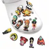 Personnage de dessin animé 12 pièces chaussures Croc breloques motif Pirate Pvc Jibz pantoufles sandales sabots décoration fête cadeau de noël