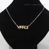 Choker Flash Vibes Collana Trendy Lettera Sottile catena d'oro Girocolli con ciondoli Nichel Free Women Lega di fascia alta Gioielli semplici