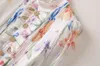 2023 Multicolor Floral Print Belted Dress Long Sleeve Stand Collar Panelled Long Maxi Casual Dresses A3A101459