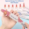 Nagelfiler 50 PCS TRÄ SANDPAPER nagelfil Träbuffert 100120150180240 Strong Thick Boatstraight Flower Printed Manicure Nail Files 230419