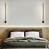 Lampy ścienne nowoczesne czarne białe lampę LED LED salon sypialnia dekoracja lekki bar loft home ciąży oświetlenia