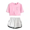 Pantaloni a due pezzi da donna KPOP LOONA Merch Tops Set Shorts Bella maglietta Harajuku Streetwear Girl Sets Abbigliamento donna di moda