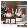 Kerstversiering Creatieve Kalender Vrolijke Kerstversiering Dennenappel Houten Ornamenten Voor Thuis Kerst Nieuwjaar Geschenken Drop Dhlkt