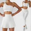 Two Piece Dress 2PCS Yoga Set Women Workout Sport Gym Wear Suit High Waist Leggings Skirt Front Zipper Bra Fitness Crop Top Sportswear 230419