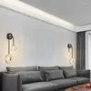 Wandlampen Goud lamp Noordelijke stijl Designer Art Woonkamer Slaapkamer Luxe Decoratie Aisle Balkon Bed naast