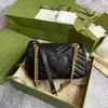 Luxury Marmont Flap axelväskor kvinnor kedja väskor crossbody messenger designer g för kvinnor handväska handväska quiltade hjärthandväskor purses den tygväska högkvalitativ dam