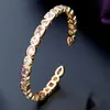 Bangle Zlxgirl Gold and Srebrna Arabia Saudyjska Bieć dla kobiet przyjęcie Wedding Cyrcon Crystal zaręczyny Dubaj Para Bransoletka Akcesorium 231120