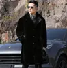 Winter Mens Faux Fur Designer Jackets Warm Windbreaker Long Wool Blends Outerwears Coats Black Brown Thicken Coat M-4XL